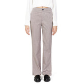 Only Beige Polyester Flared Pants